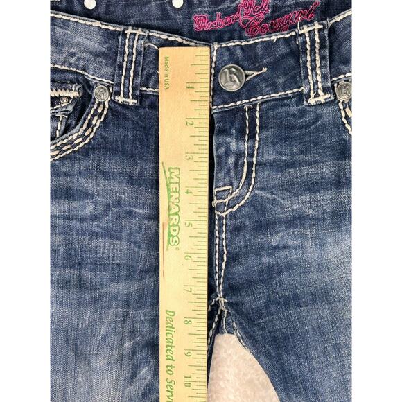 Rock and Roll Cowgirl Jeans 27x34 Rival Low Rise Boot Cut Button Flap Pockets - Picture 5 of 9